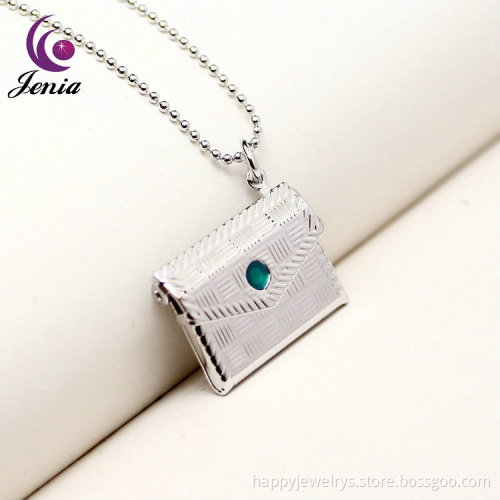 Jenia Latest Design Women Colour Crystal Pendant Bag Pendant Necklace